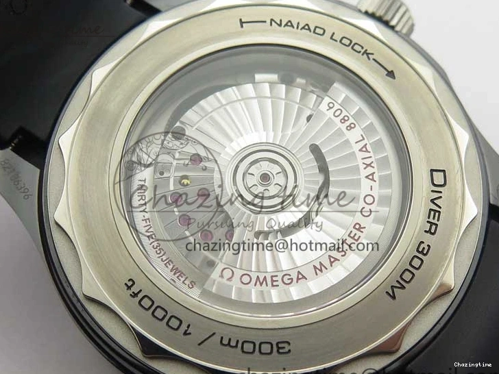 0130 Seamaster Diver 300M Real Ceramic Case VSF 1:1 Best Edition on Black Rubber Strap A8806 (Free Nato) SunProtective 7935